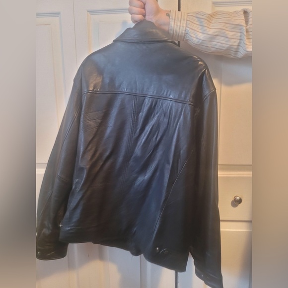 Trader Bay Black Leather Jacket - Picture 2 of 3